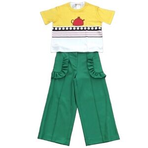 Marni Teapot T-shirt + Marni Green Cropped Pants
